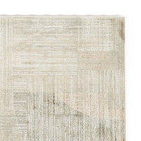 Wony 8 x 10 Large Area Rug, Abstract Pattern, Gray and Beige Polyester  - BM318685