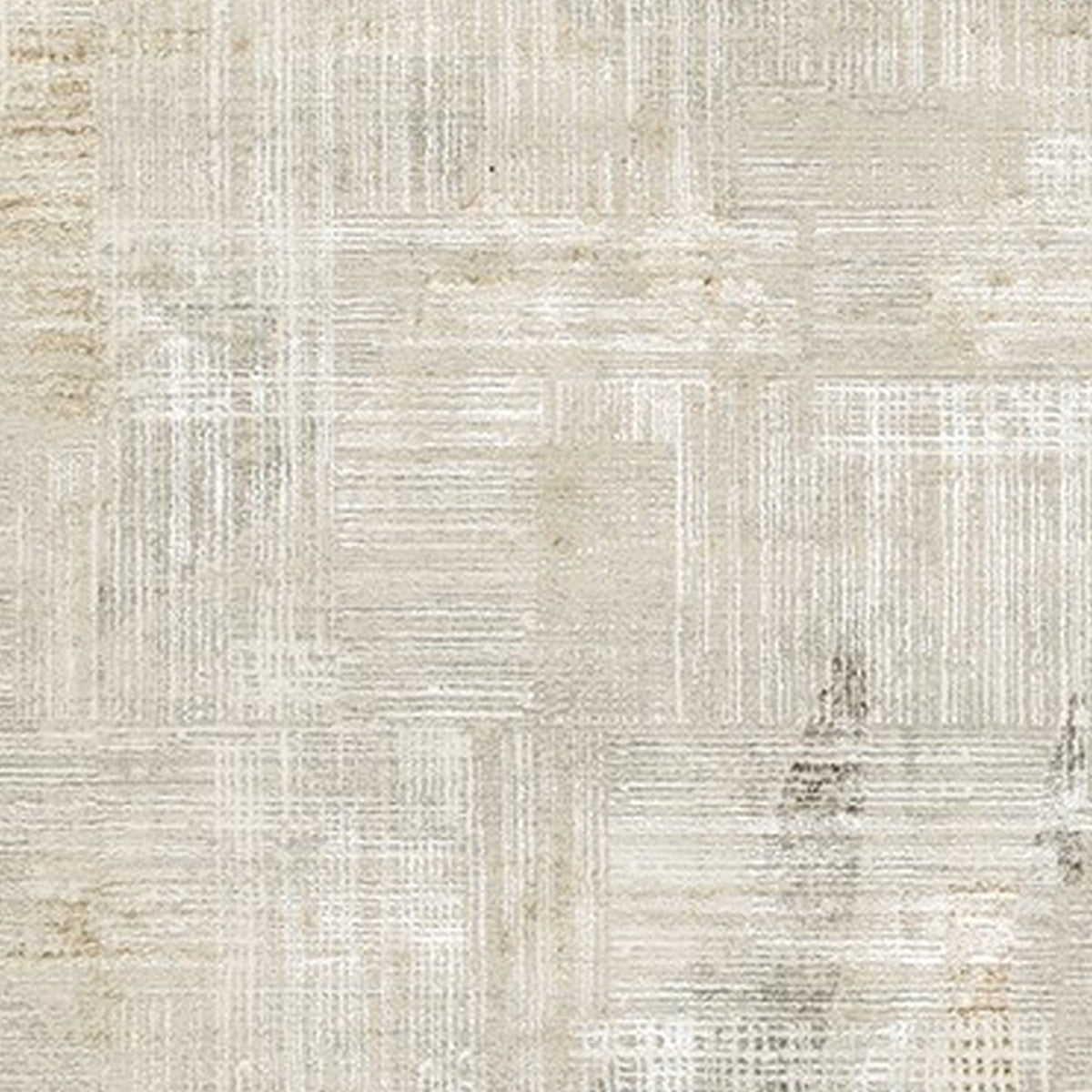 Wony 8 x 10 Large Area Rug, Abstract Pattern, Gray and Beige Polyester  - BM318685