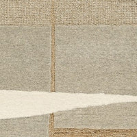 Teon 5 x 7 Medium Area Rug, Woven Geometric Pattern Gray Taupe Wool  - BM318688