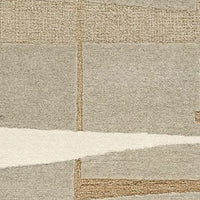 Teon 8 x 10 Large Area Rug, Handwoven Geometric Pattern, Taupe Gray Wool  - BM318689