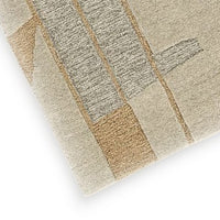 Teon 8 x 10 Large Area Rug, Handwoven Geometric Pattern, Taupe Gray Wool  - BM318689