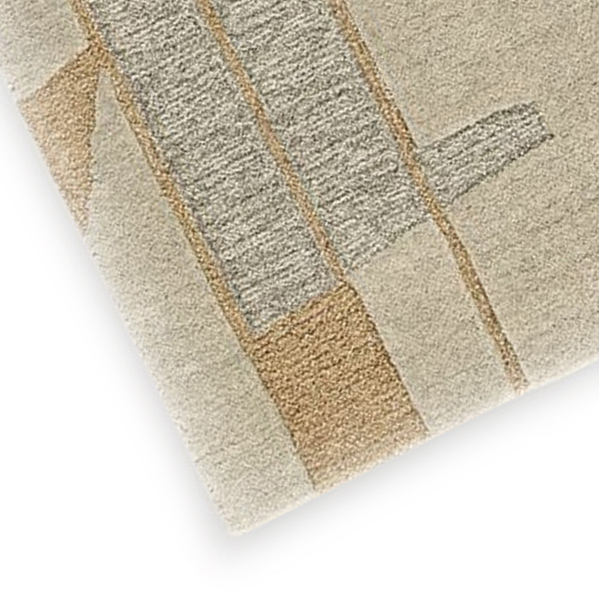 Teon 8 x 10 Large Area Rug, Handwoven Geometric Pattern, Taupe Gray Wool  - BM318689