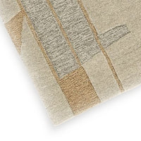 Teon 8 x 10 Large Area Rug, Handwoven Geometric Pattern, Taupe Gray Wool  - BM318689