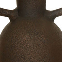 Adea Flower Vase, Antiqued Amphora Shape, Thin Neck Style, Brown Terracotta - BM318697