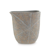Denver Vase Set of 2, 11 Inch, Starburst Pattern, Antique Gold Polyresin  - BM318927