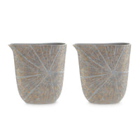 Denver Vase, Set of 2, 14 Inch, Starburst Pattern, Antique Gold Polyresin  - BM318928