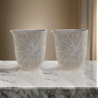 Denver Vase, Set of 2, 14 Inch, Starburst Pattern, Antique Gold Polyresin  - BM318928