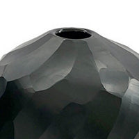 Fory Decorative Vase, Glass Frame, Narrow Mouth, Black Finish, 7 Inch  - BM318937