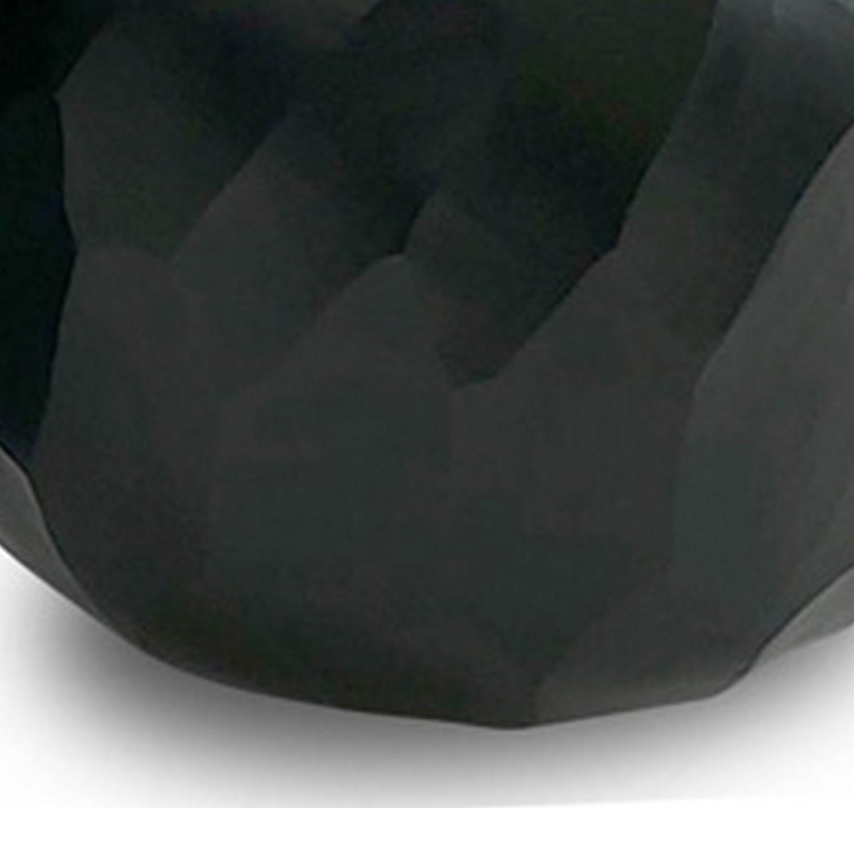 Fory Decorative Vase, Glass Frame, Narrow Mouth, Black Finish, 7 Inch  - BM318937