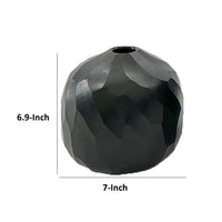 Fory Decorative Vase, Glass Frame, Narrow Mouth, Black Finish, 7 Inch  - BM318937