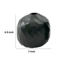 Fory Decorative Vase, Glass Frame, Narrow Mouth, Black Finish, 7 Inch  - BM318937