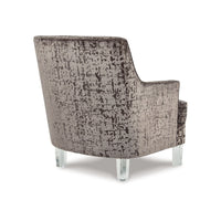 Gloria Accent Chair, Charcoal Brown Polyester Crushed Velvet, Clear Acrylic  - BM318941