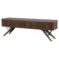 Simi TV Media Entertainment Console, Rectangular 71 Inch, Walnut Brown Wood  - BM318973