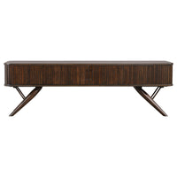 Simi TV Media Entertainment Console, Rectangular 71 Inch, Walnut Brown Wood  - BM318973