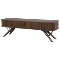 Simi TV Media Entertainment Console, Rectangular 71 Inch, Walnut Brown Wood  - BM318973