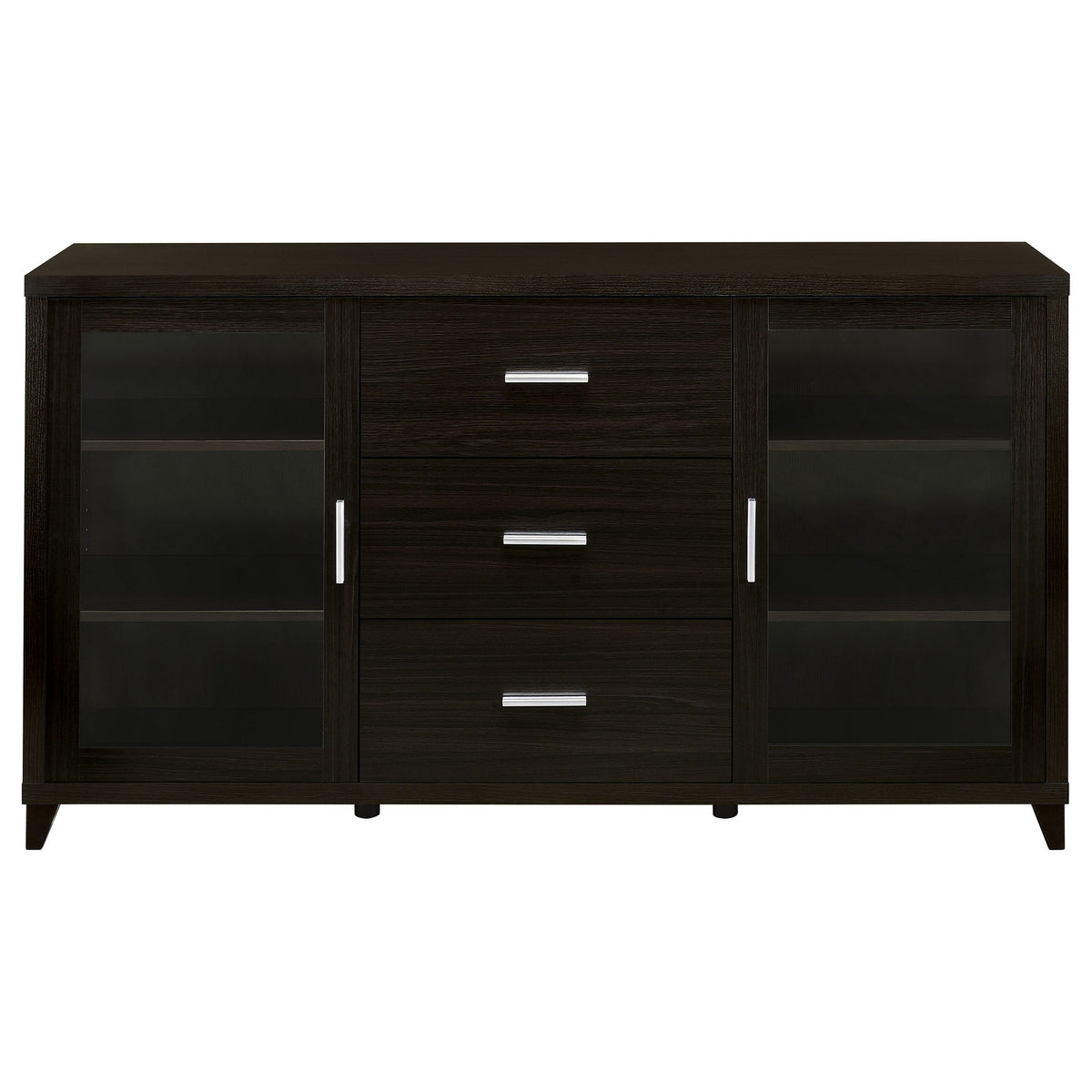 TV Entertainment Center, Console, 2 Media Towers, Bridge, Cappuccino Brown