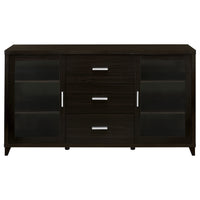 TV Entertainment Center, Console, 2 Media Towers, Bridge, Cappuccino Brown