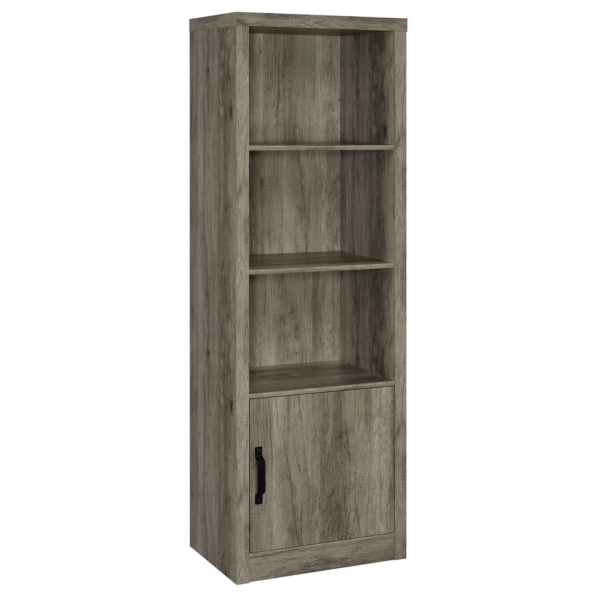 TV Entertainment Console with 2 Media Tower, 8 Compartments, Driftwood Gray