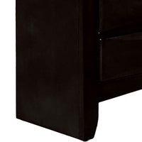 Simo Nightstand, Spacious Top, Metal Knobs, 3 Drawers, Black Solid Wood - BM319525