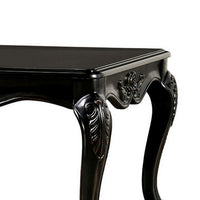 Roche Coffee Table, 53 Inch, Classical Cabriole Legs, Dark Brown Solid Wood - BM319799