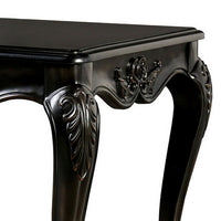 Roche Side End Table, 29 Inch, Classic Cabriole Legs, Dark Brown Solid Wood - BM319800