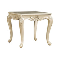 Roche Side End Table, 29 Inch, Classic Cabriole Legs, Champagne Gold Wood - BM319802