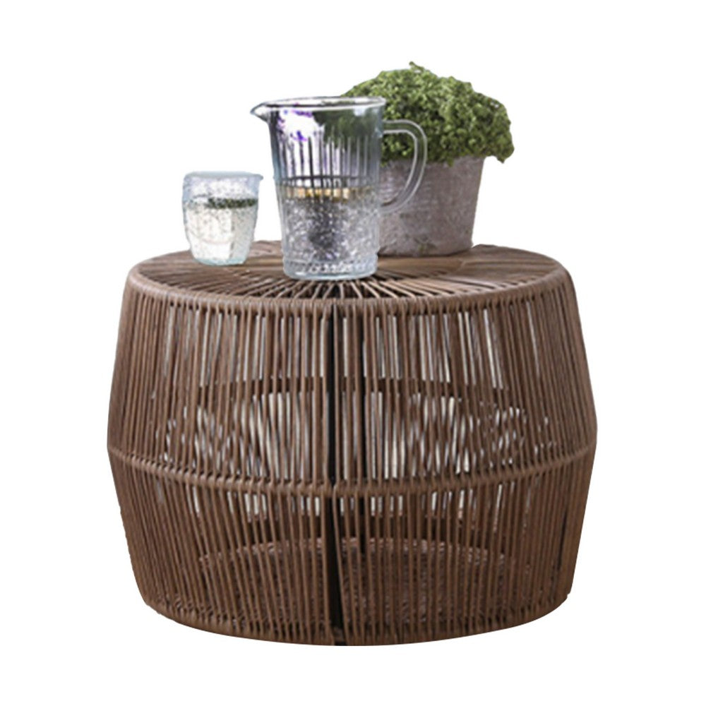 Zyan 3pc Outdoor Set, 2 Accent Chairs with Table, Black Steel, Gray, Rattan - BM319860