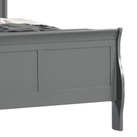 Ryla Full Size Bed, Sleigh Panel Headboard, Classic Light Gray Solid Wood - BM319911