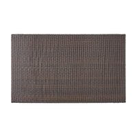 Roeh Outdoor Dining Table, 59 Inch Rectangular, Brown Rattan Wood, Iron -BM320536