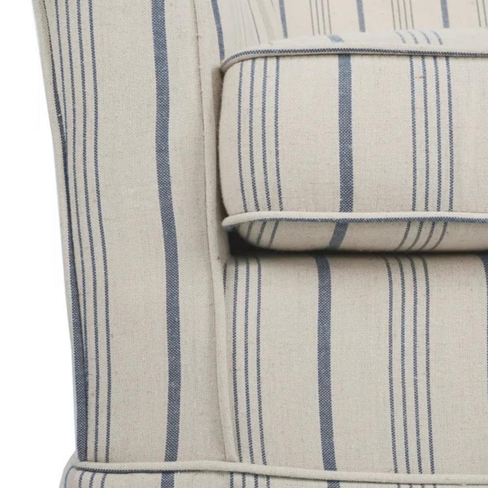 Accent Swivel Chair, Modern Round Barrel Back, Soft White Gray Fabric -BM320543