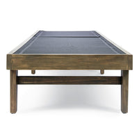 Liam Outdoor Chaise Lounger, 78 Inch Mesh Seat, Dark Gray Acacia Wood Frame -BM320545