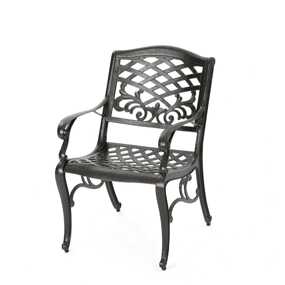 Toni Outdoor Armchair Set of 2, Cabriole, Scrolled Lattice Bronze Aluminium -BM320552