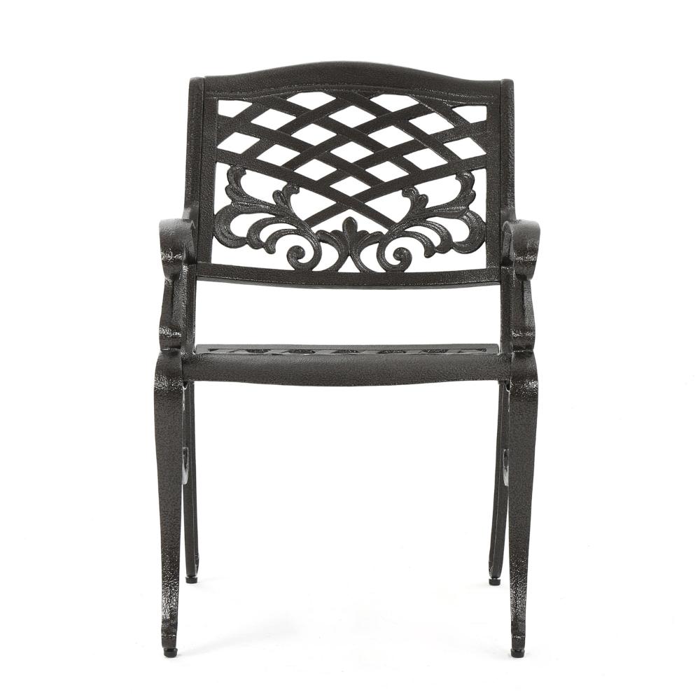 Toni Outdoor Armchair Set of 2, Cabriole, Scrolled Lattice Bronze Aluminium -BM320552