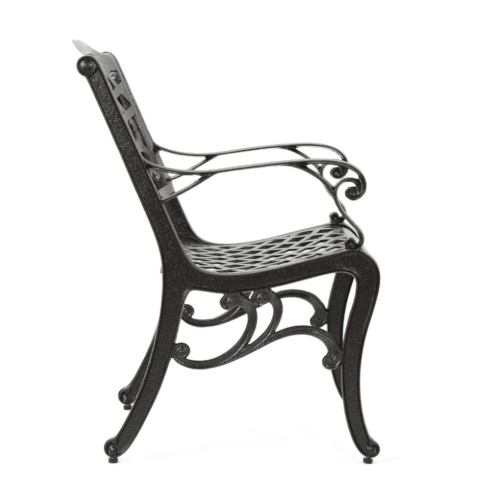 Toni Outdoor Armchair Set of 2, Cabriole, Scrolled Lattice Bronze Aluminium -BM320552