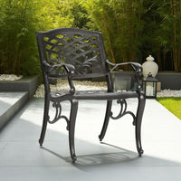 Toni Outdoor Armchair Set of 2, Cabriole, Scrolled Lattice Bronze Aluminium -BM320552