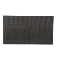 Sanie Outdoor Dining Table, 59 Inch Top, Iron Frame, Brown Resin Wicker -BM320554