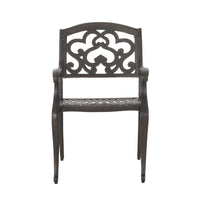 Serb Outdoor Dining Patio Chair Set of 2, Handcrafted Metal Copper Patina -BM320569