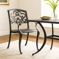 Serb Outdoor Dining Patio Chair Set of 2, Handcrafted Metal Copper Patina -BM320569