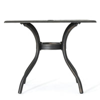 Serb Outdoor Dining Table, 37 Inch Square, Handcrafted Copper Patina Finish -BM320570