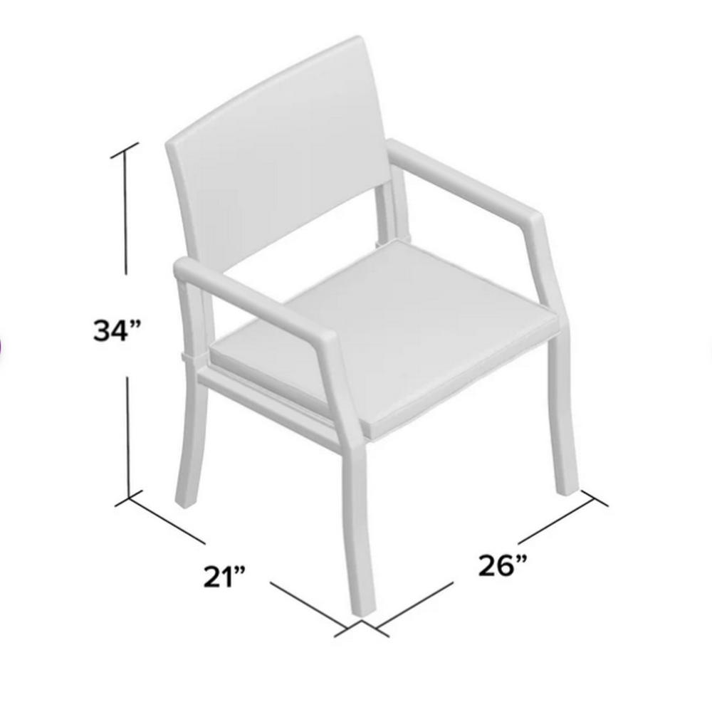 Roeh Outdoor Dining Chair Set of 2, Contemporary Wicker and Brown Fabric -BM320589
