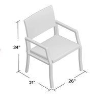 Roeh Outdoor Dining Chair Set of 2, Contemporary Wicker and Brown Fabric -BM320589