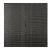 Nona Outdoor Dining Table, 64 Inch Square, Dark Gray Rattan Wood and Iron -BM320599