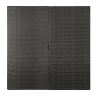 Nona Outdoor Dining Table, 64 Inch Square, Dark Gray Rattan Wood and Iron -BM320599