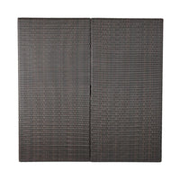 Nona Outdoor Dining Table, 64 Inch Square Top, Brown Rattan Wood, Iron -BM320600