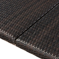Nona Outdoor Dining Table, 64 Inch Square Top, Brown Rattan Wood, Iron -BM320600