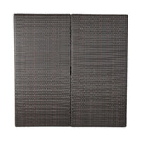 Nona Outdoor Dining Table, 64 Inch Square Top, Brown Rattan Wood, Iron -BM320600