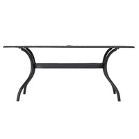Cay Outdoor Dining Table, 67 Inch Rectangular, Lattice Black Aluminium -BM320601