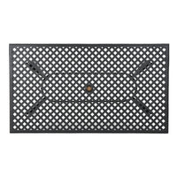 Cay Outdoor Dining Table, 67 Inch Rectangular, Lattice Black Aluminium -BM320601