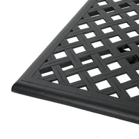Cay Outdoor Dining Table, 67 Inch Rectangular, Lattice Black Aluminium -BM320601