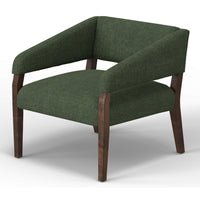 Merry Accent Chair, Olive Green Polyester, Foam, Brown Solid Pine Wood -BM320822